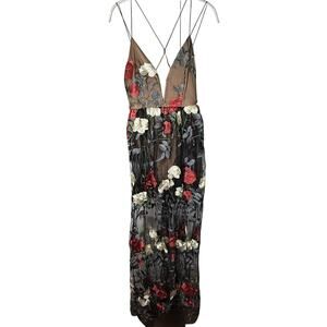 L'ATISTE Backless Tulle Maxi Dress Size S